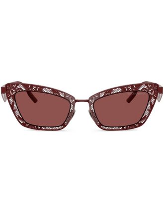 Dolce & Gabbana Eyewear floral cat-eye sunglasses - Red