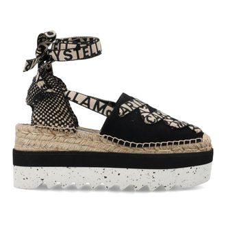 Stella McCartney Stella McCartney, Flat Sandals, female, Black, Size: 11 US Gaia Platform Espadrilles