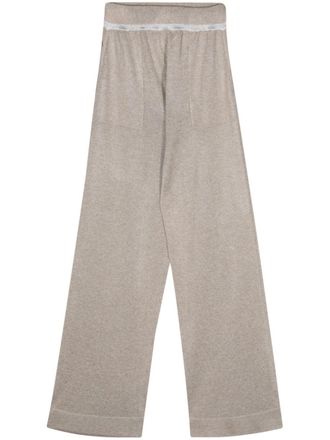Lorena Antoniazzi knitted straight-leg trousers - Brown