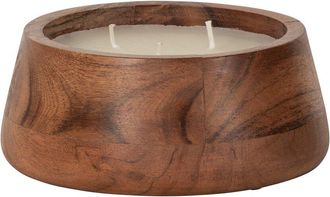 Sagebrook Home 6In 11Oz Vanilla Wood Bowl Candle
