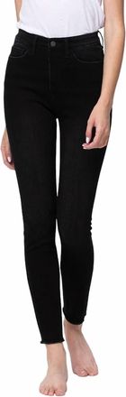 Flying Monkey Sawyer High Rise Ankle Skinny Jeans In Washed Black