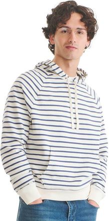 primary Unisex Fit Stripe Pullover Hoodie in Sunwashed Navy Ivory Stripe at Nordstrom, Size Xx-Large