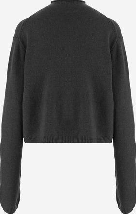Khaite Womens Turtleneck Sweater Wool-Cashmere Black