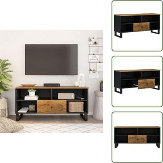 vidaXL The Living Store Mobile TV 100x33x46cm Legno Massello Mango e Legno Multistrato - Mobile con TV