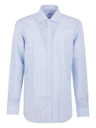 Buonamassa striped cotton shirt - Blue