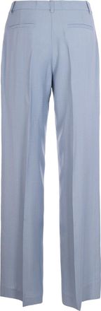 P.A.R.O.S.H. Womens Trousers Palazzo Sky Blue Viscose