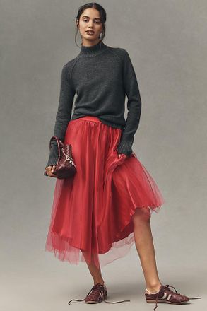 Maeve Cashmere Mock-Neck Sweater