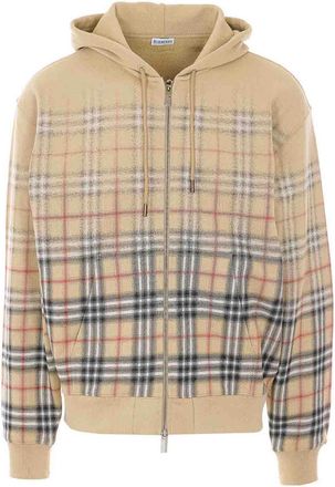 Burberry Sand Check Zip Hoodie