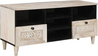 vidaXL TV Units with Drawer White 100 x 33 x 46 cm Engineered wood vidaXL