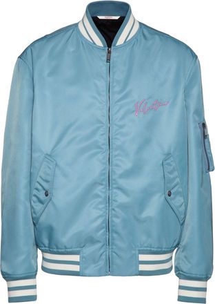 Valentino Garavani VLogo Signature bomber jacket - men - Polyester/Polyamide - 50 - Black