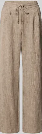 Vero Moda Stoffhose aus Viskose-Mix mit elastischem Bund in Taupe, Gr&ouml;&szlig;e 34