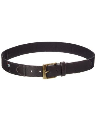 J.McLaughlin J.Mclaughlin Nick Leather-Trim Belt