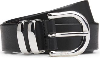 HUGO BOSS Italian-leather belt with double keeper