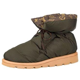 Louis Vuitton (WMNS) LOUIS VUITTON Pillow Comfort Ankle Boots Olive Green with Brown 1A8T3O