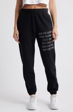 Boys Lie 1-800 Mac Embellished Slim Cotton Graphic Joggers in Black at Nordstrom Rack, Size X-Small