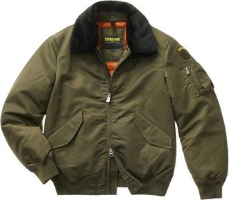 Blauer Groene Nylon Bomberjack - Heren - Bomber jackets - Groen - XL - Nylon - Jassen
