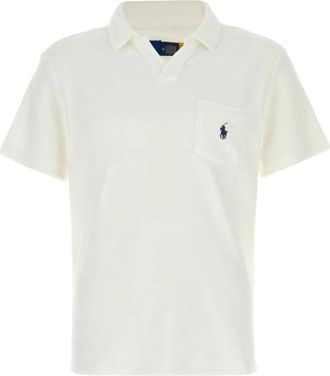 Polo Ralph Lauren Cotton Terry Polo Shirt - Heren - Polos - Wit - M - Katoen - Tops