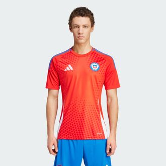 adidas adidas Performance Mens Chile 24 Home Jersey - Red Recycled Material - Size Medium