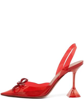 Amina Muaddi pre-owned 100mm Rosie pumps - Red
