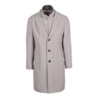 Eleventy Cappotto - Heren - Mantel - Grijs - M - Wol - Jassen