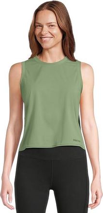 Marmot AirExchange SolarShield High Neck Tank Top Womens Clothing Agate Green : MD, Polyester