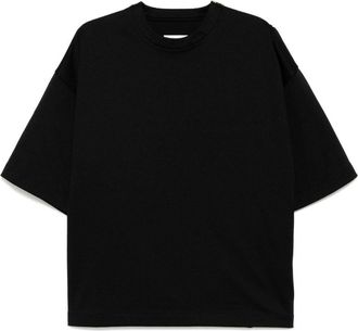 Jil Sander T-shirt met ritsdetail - Zwart