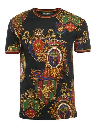 Dolce & Gabbana Stemmi 3 printed crew-neck T-shirt - Black
