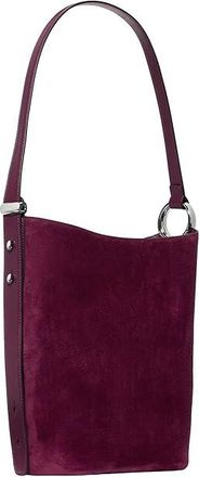 Kate Spade New York Halo Suede Bucket Shoulder Womens Handbags Purple Agate, Linen/Suede