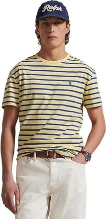 Polo Ralph Lauren Classic Fit Striped Jersey T-Shirt Mens Clothing Wicket Yellow/Old Royal : 2XL, Jersey/Cotton