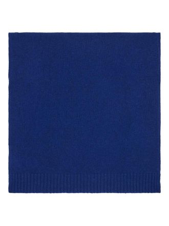 Malo ribbed-trim scarf - Blauw