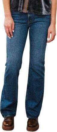 Mother Mixer Heel Jeans In Blue