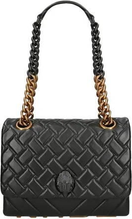 Kurt Geiger Large Kensington Kurt Leather Convertible Shoulder Bag in Black at Nordstrom