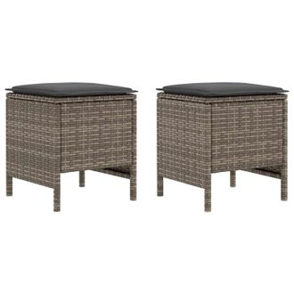 vidaXL Reposapi&eacute;s De Jard&iacute;n 2 Pieza Gris Y Gris Oscuro 38 X 38 X 45 Cm Vidaxl
