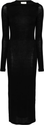 Saint Laurent Black Black Long Pencil Dress