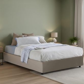 Talamo Italia Talamo Italia - Cama Matrimonial Giada, Cama Contenedor Con Tapizado En Ecopiel, 100% Made In Italy, Apertura Frontal, Adecuado Para Colch&oacute;n Cm 160x20