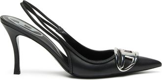 Diesel D-Venus-Slingback pumps in nappa leather - Heels - Woman - Black