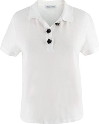 J.W.Anderson White Cotton Polo Shirt Size S