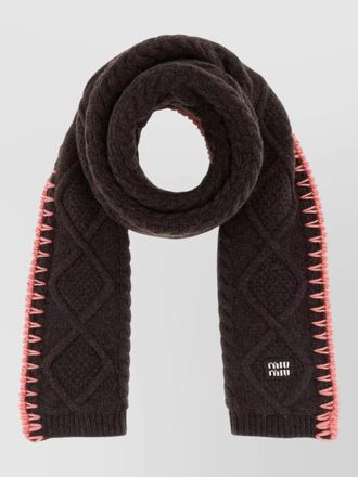 Miu Miu cashmere virgin wool scarf