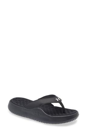 Under Armour UA Ignite Pro 8 Water Resistant Flip Flop in Black at Nordstrom, Size 12