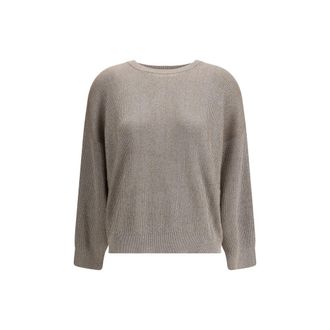 Brunello Cucinelli Beige Cotton Womens Sweatshirt