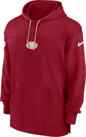 Nike San Francisco 49ers Sideline Jersey Nike Mens Dri-FIT NFL Pullover Hoodie in Red | 02FI6DL73-L98