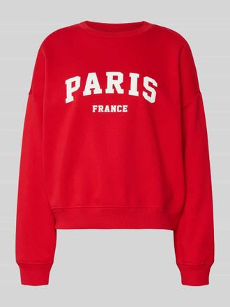 Only Oversized Sweatshirt aus Baumwoll-Mix Modell SWEAT LIFE in Rot Melange, Gr&ouml;&szlig;e XL