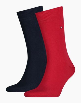 Tommy Hilfiger Mens 2-Pack Classic Embroidered Logo Socks, Tommy Original - Size: 9/9.5/10/10.5/11/11.5/12