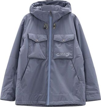 F.lli Campagnolo Jacket Fix Hood with Chest Pockets Regenjacke f&uuml;r Herren | grau/blau