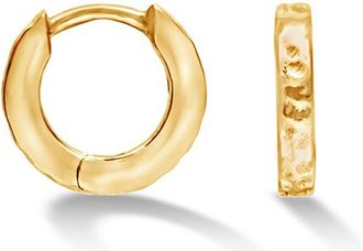 Dower & Hall Small Hammered Nomad Huggie Hoops