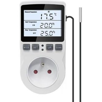 OEM Controlador De Temperatura Digital, Termostato Enchufable Para Calefacci&oacute;n Y Refrigeraci&oacute;n, Regulador De Temperatura Lcd, 200v-250v Para Control De Te