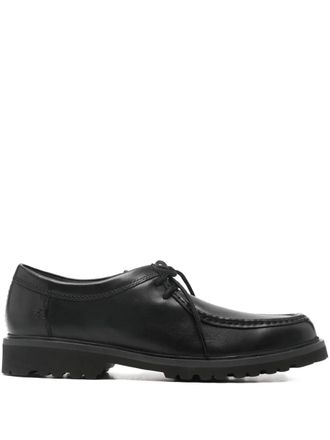 Clarks Berwick Seam lace-up leather loafers - men - Calf Leather/Fabric/Rubber - 8.5 - Black