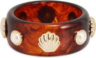 Petit Moments Detailed Resin Bangle Bracelet in Brown at Nordstrom