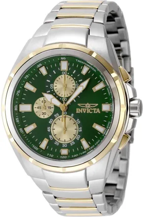 Invicta Sea Vulture 49084 Herenhorloge - Quartz Uurwerk - Roestvrij Staal met Groene Wijzerplaat - 46 mm