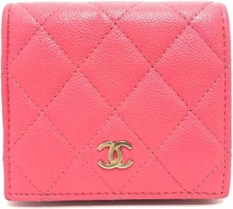 Chanel Pre-owned Wallets, female, Pink, Size: ONE SIZE Pre-owned Leather Wallet